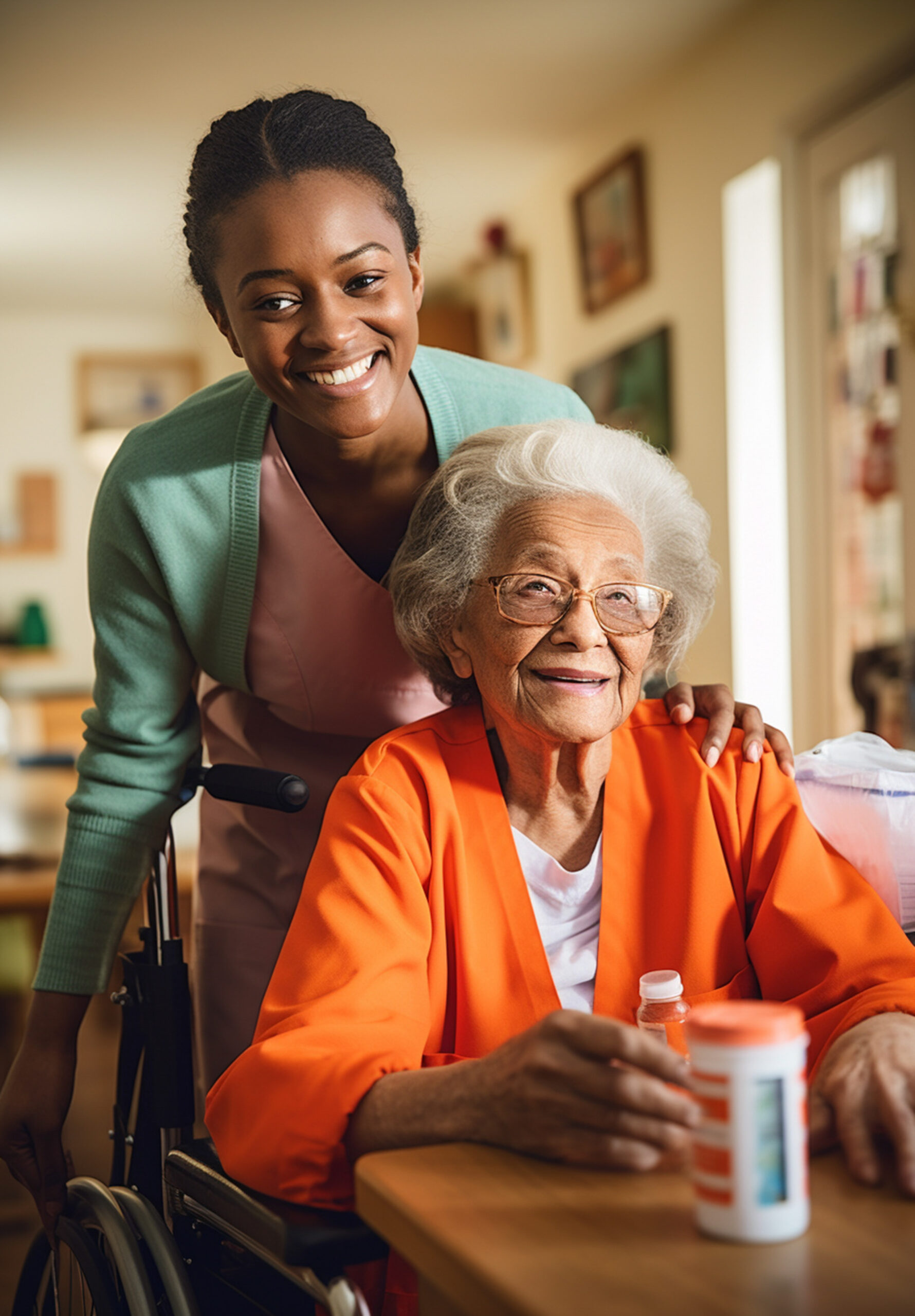 scene from care job with senior patient being take care.jpg